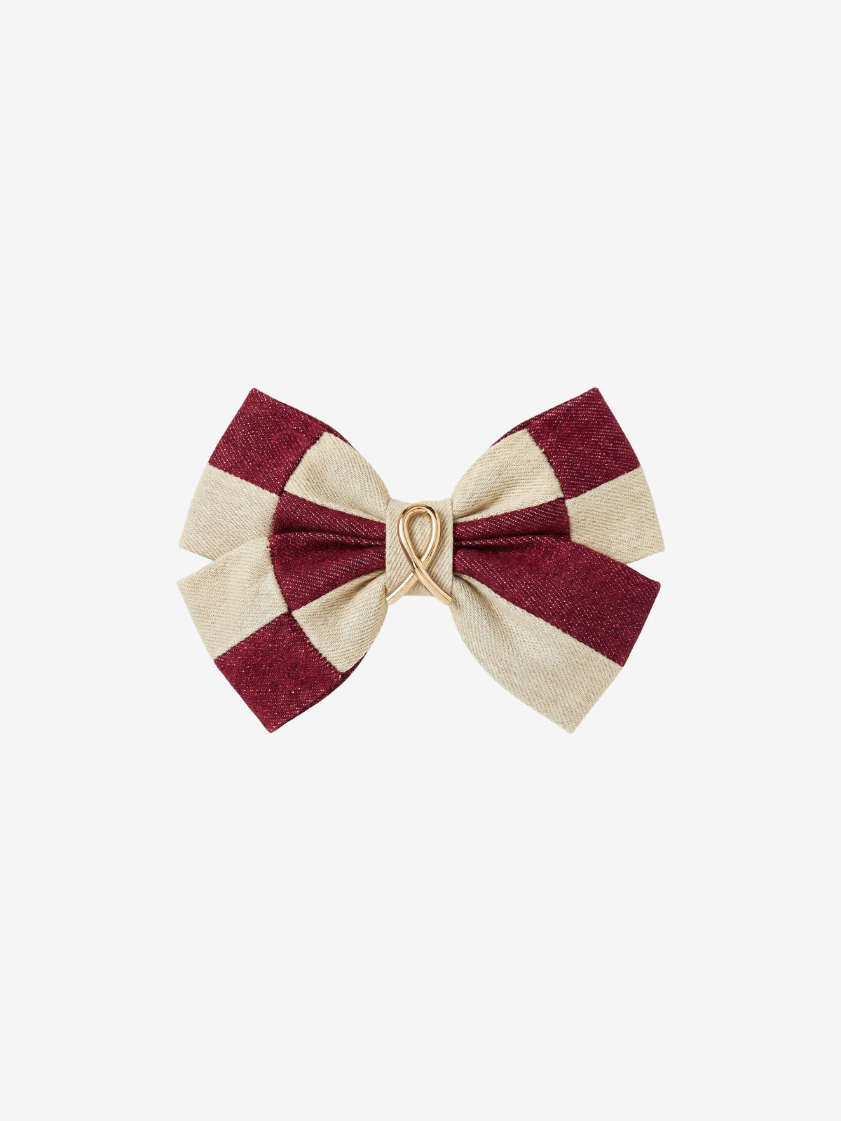 Stripe Bow Clip